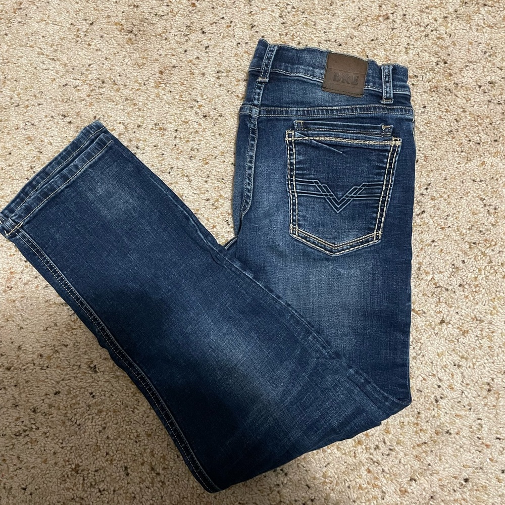 BKE Buckle Conner Straight Leg Jeans Youth Boys 14 Denim Western Cowboy
